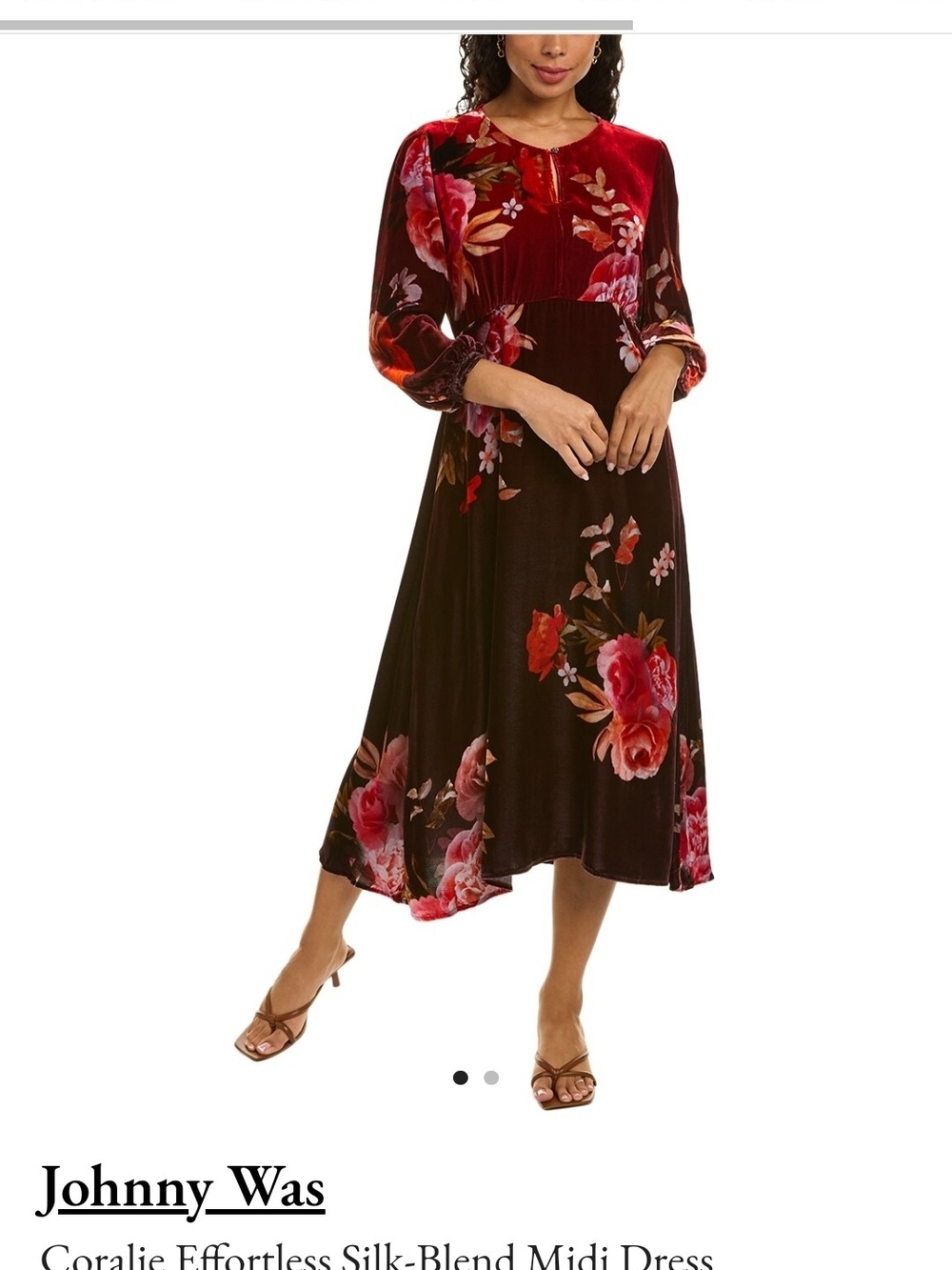 Johnny WAS Efforless Silk Blend Midi Dress